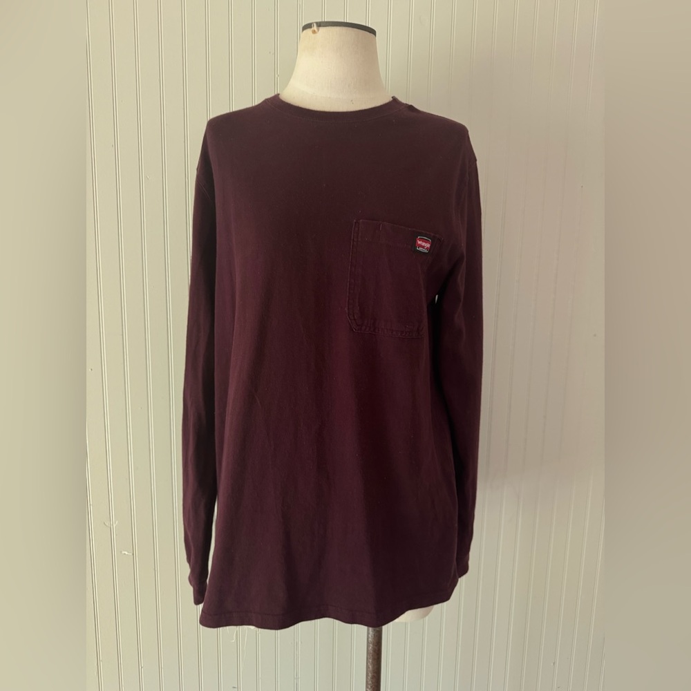 Wrangler Burgundy Workwear Shirt